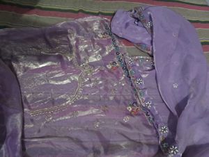 levender lehenga with contrast blouse or duppta