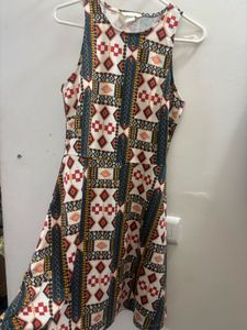 H&amp;M Aztec Print Sleeveless Mini Dress