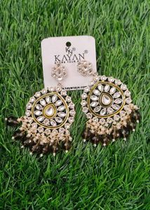 Ethnic Oxidized Silver Earrings