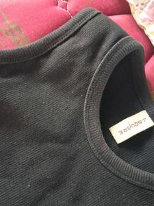 Black Ribbed Tank Top