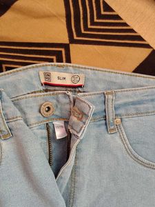 Light Blue Stretch Denim Jeans