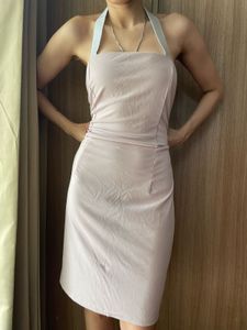 Baby Pink Coloured Backless Dress