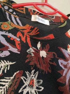 Unique Abstract Print Long Sleeve Top