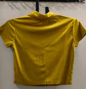 Ribbed Mock Neck Crop Top
