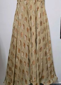 Elegant Beige Ethnic Gown