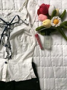Chic White Peplum Blouse