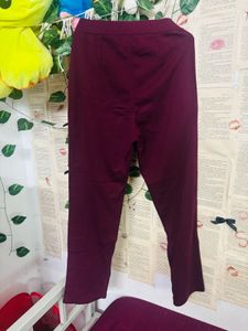 Burgundy Casual Dress Pants