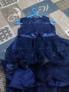 Elegant Navy Blue Gown (7-8 ) years