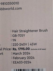 Hair Straightener Brush