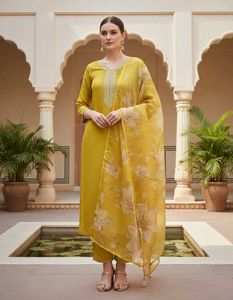 Beautiful Yellow Kurta Set with Dupatta