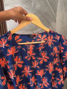 Navy Floral Print Dress/Tunic