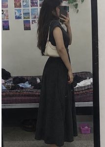 Chic Black Button-Front Midi Dress