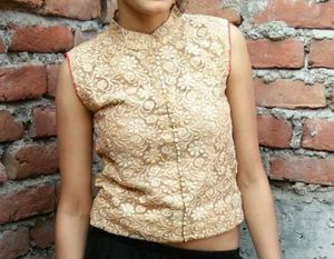 Embroidered Ethnic Sleeveless top