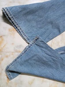 Light Wash Wide Leg Denim Jeans
