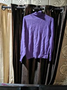 Purple Turtleneck Sweater
