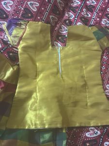 Traditional Pattu Pavadai Or Lehenga Choli Set