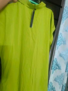 Vibrant Lime Green Maxi Shirt Dress