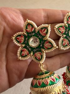 Stunning Floral Jhumka Earrings