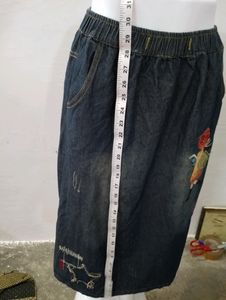 Denim Long Skirt