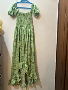 Floral Green Maxi Dress