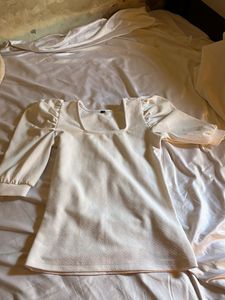 Chic Square Neck Puff Sleeve Top