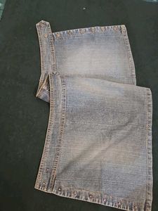 Classic Denim Button-Up Mini Skirt