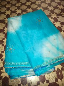 Elegant Blue Ombre Saree