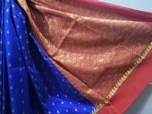 Royal Blue Saree In silk