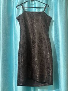 Elegant Black Jacquard Dress
