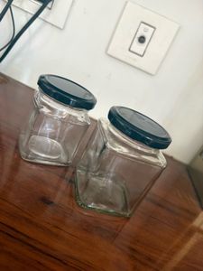 set of glass jar