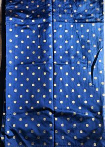 Dark Blue Banarasi Silk Saree