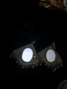Statement Mirror Earrings - Bohemian Style