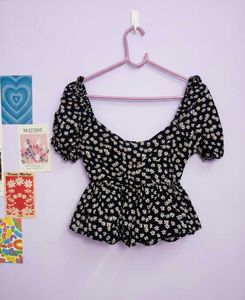 Chic Floral Print Top