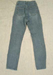 High-Waisted Skinny Fit grey Jeans