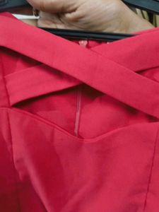 Chic Red Fit and Flare Dress
