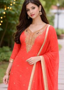 Stunning Embroidered Kurta Material