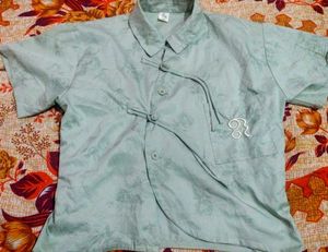 sea green chinese top😍