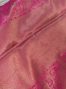 new Elegant Cream Silk Saree with blouse piece