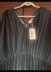 Rareism brand Elegant Ombre Pleated Maxi Dress
