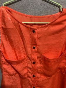 Orange Sleeveless Top
