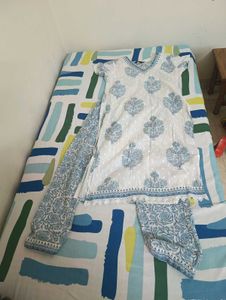 Beautiful Blue and White Kurta Set