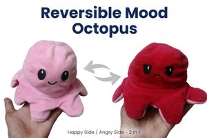 Cute Pink Reversible Octopus Plush Toy