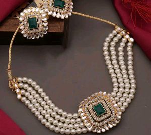Elegant Pearl Necklace & Earring Set