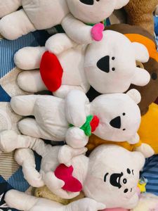 Adorable White Teddy Bears Lot