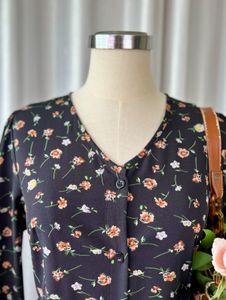 Chic Floral Print Midi Dress