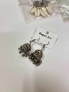 Oxidised Earrings set of 7 jhumkas