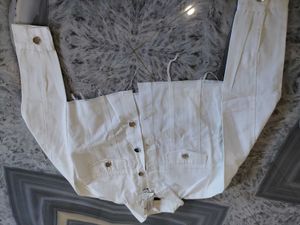 White Cropped Denim Jacket