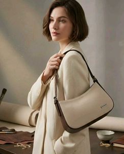 Chic Cream & Brown Hobo Bag
