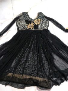 Diwali special Elegant Black Anarkali Gown