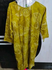 Stylish Kurta with Embellished Neckline